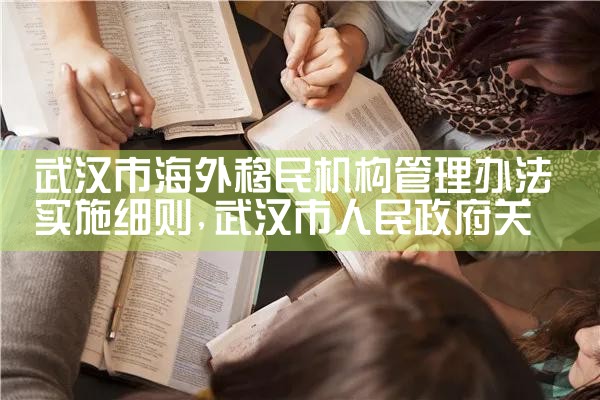 武汉市海外移民机构管理办法实施细则