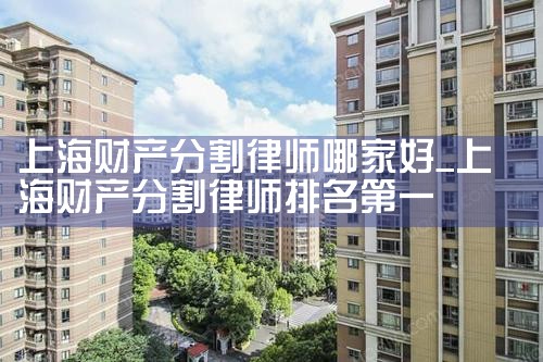 上海财产分割律师哪家好