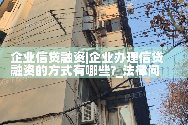 企业信贷融资