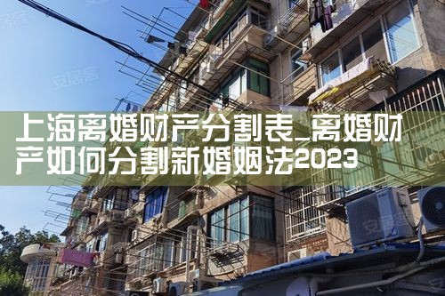 上海离婚财产分割表
