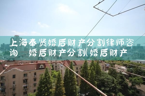 上海离婚财产分割的律师