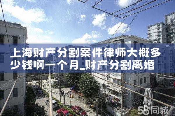 上海财产分割案件律师大概多少钱啊一个月