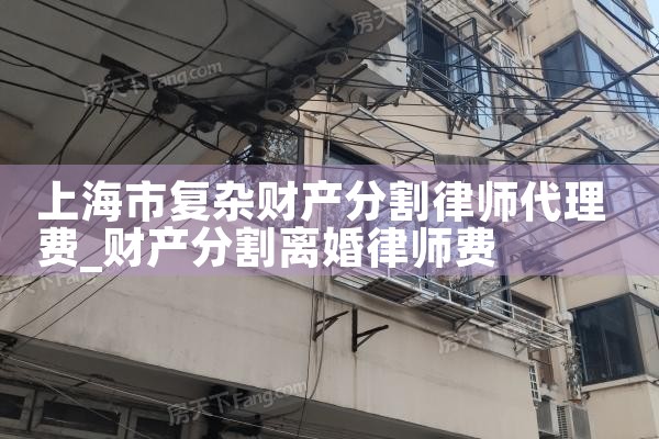 上海市复杂财产分割律师代理费