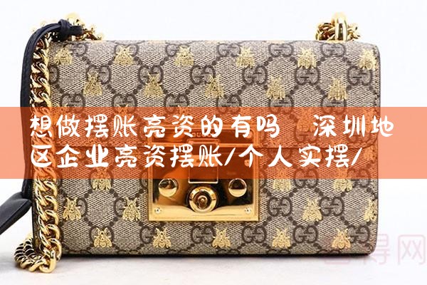 想做摆账亮资的有吗